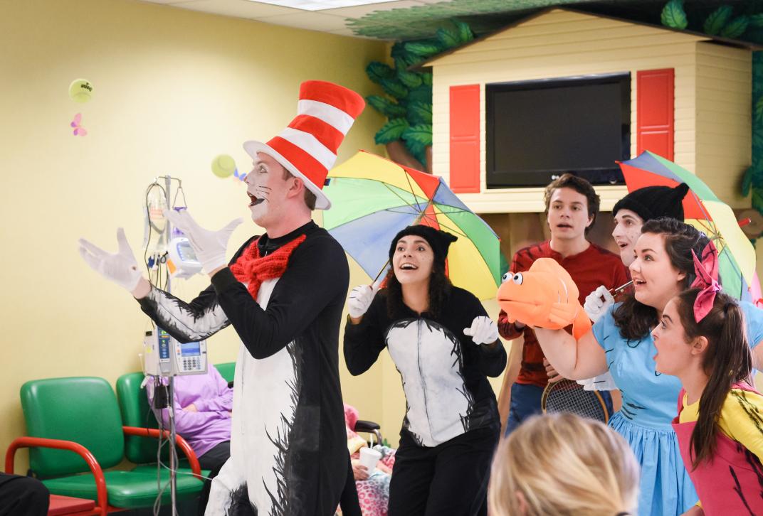 students perform Dr. Seuss