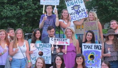 group with picket signs