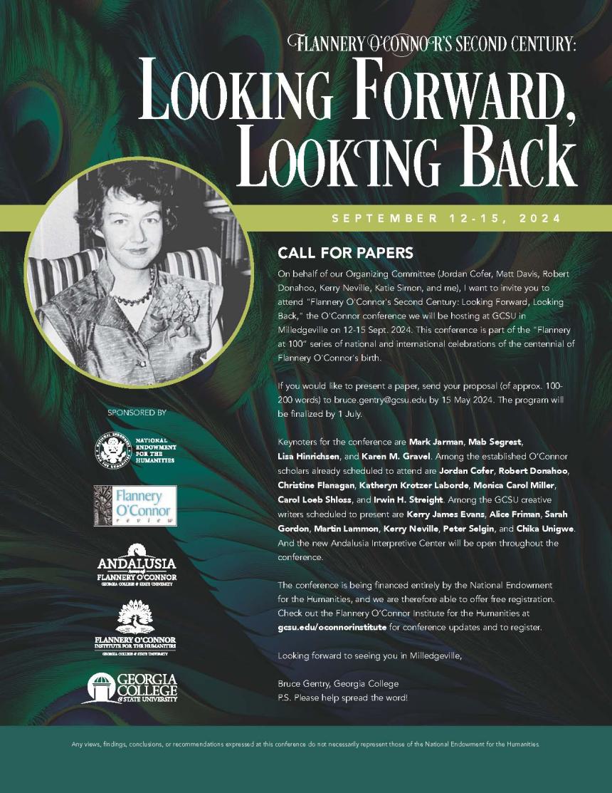 2024 Flannery O'Connor Call for Papers poster