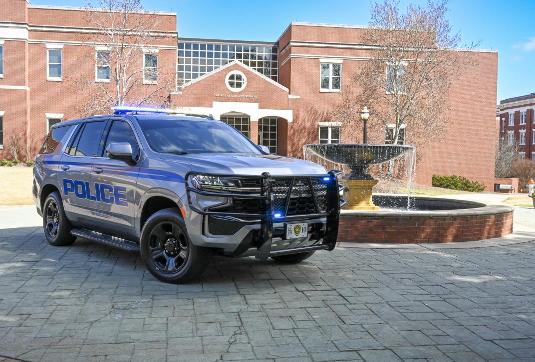 Public safety vehicle on campus