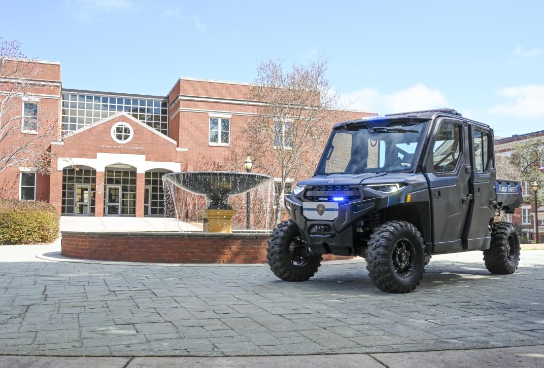 Public safety vehicle on campus