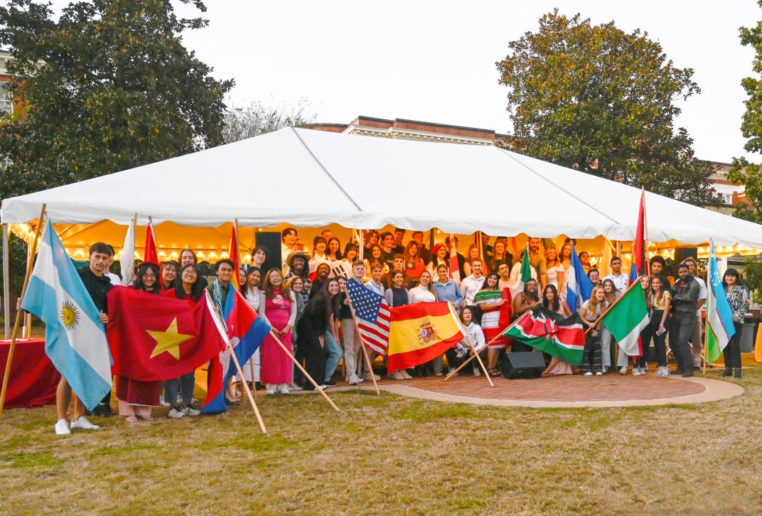 students gathered at Front Campus during the International Festival