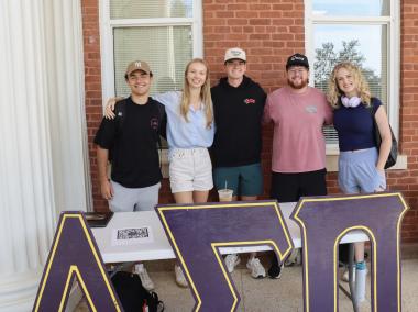 Delta Sigma Pi student group photo