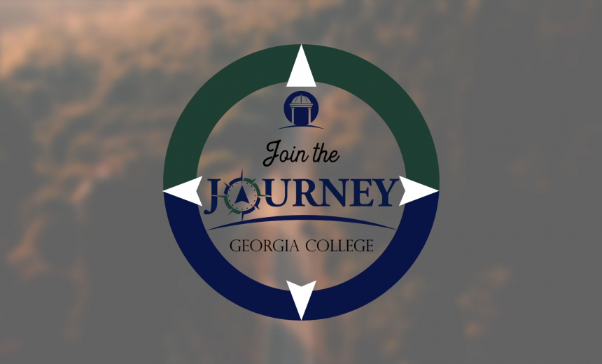 GC Journeys Graphic Text Reads: Join the Journey, Georgia College