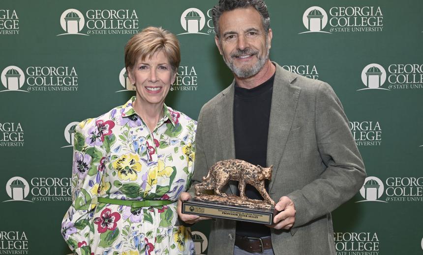 Professor Peter Selgin receives the 2025 Excellence in Scholarship & Creative Endeavors Award