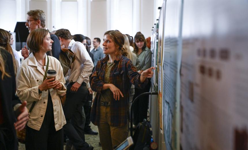 Student present research at GCSU's Research Day