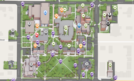 Image of aerial map view of GCSU's main campus