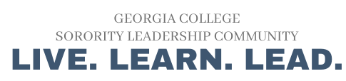 Georgia College Sorority Leadership Community Live. Learn. Lead.