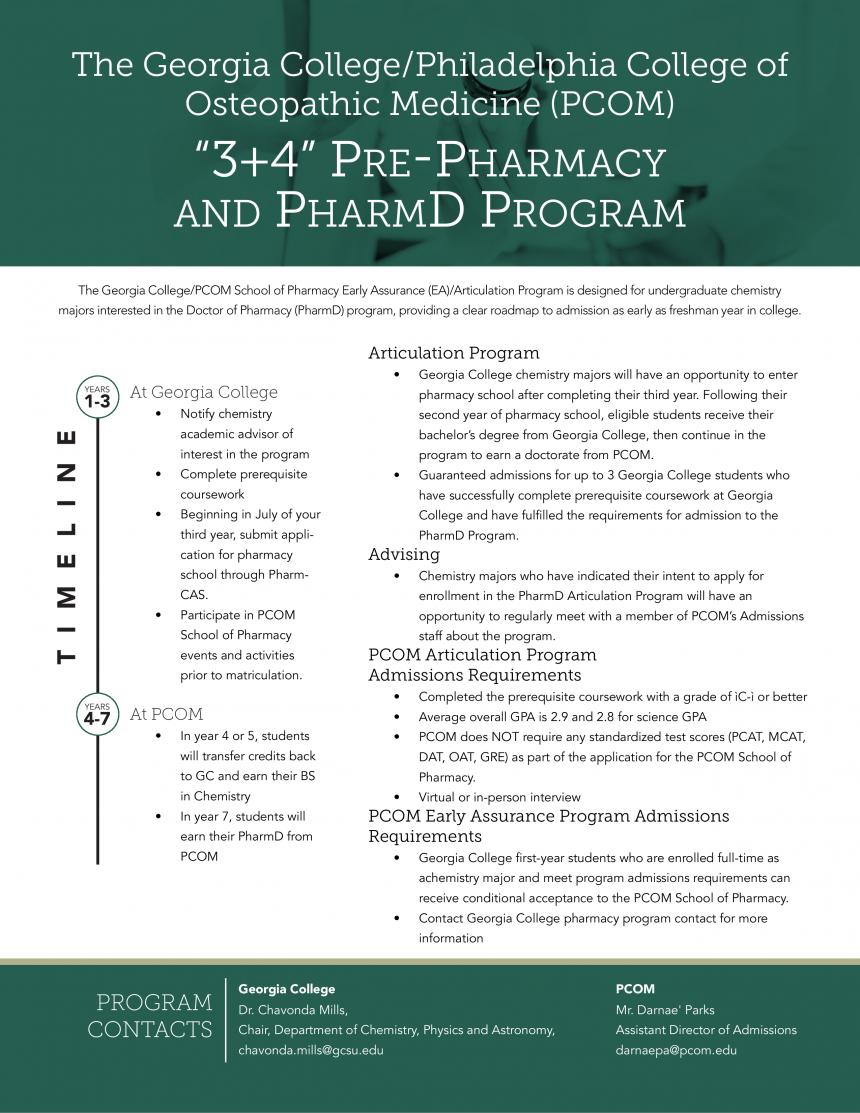 Chemistry Pharm Flyer PCOM