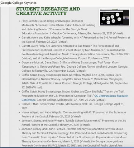 2021 Music Student Research & Creative Activities Part I