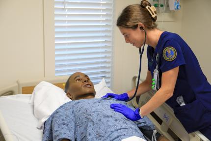 Picture of SimMan 3G human patient simulator.