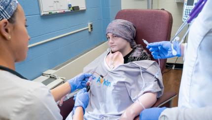 Picture of Avline, a wearable central line simulator.