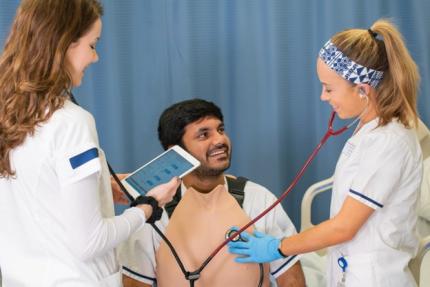 Picture of Avtone, a wearable auscultation simulator.