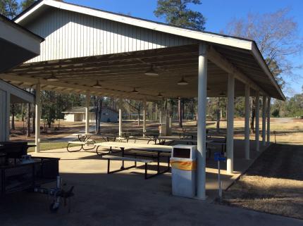 West campus pavilion with tables