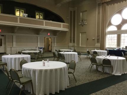 Magnolia Ballroom set up with tables and chairs