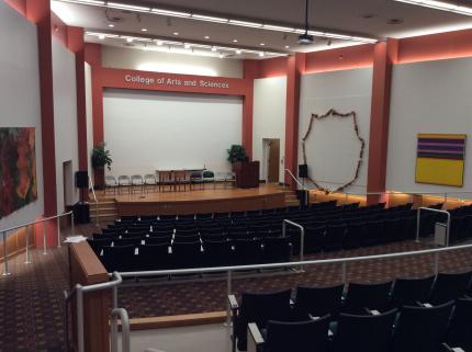 Arts and Sciences auditorium set up