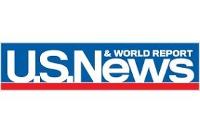 blue and white US news logo