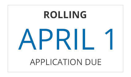 The first-year Rolling application deadline is April 1st