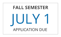 Fall Semester transfer application deadline is July 1