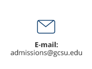 Admissions email is admissions@gcsu.edu